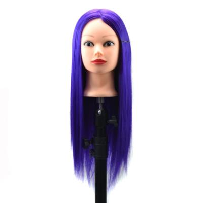 Praktijk disc haar gevlochten mannequin hoofd pruik styling trimmen hoofd model (paars)