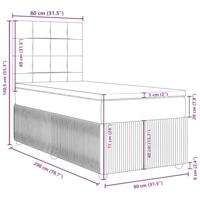 Boxspring met matras stof blauw 80x200 cm - thumbnail