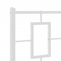 Bedframe met hoofd- en voeteneinde metaal wit 80x200 cm - thumbnail