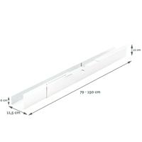 Kabelgoot brasq verstelbaar 75-150cm ct100 wit - thumbnail