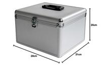 MediaRange CD-koffer 300 CDs/DVDs/Blu-rays Aluminium Zilver 1 stuk(s) (b x h x d) 30.1 x 18 x 26.5 cm BOX76 - thumbnail
