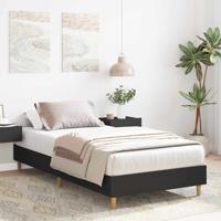 Bedframe zonder matras 160x200 cm spaanplaat zwart - thumbnail