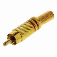 RCA-Connector | RCA Male - 10 Stuks | Rood - thumbnail