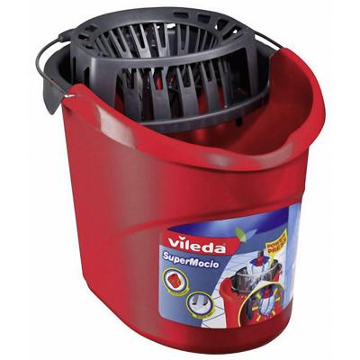 Vileda SuperMocio Emmer met PowerPress 10L Rood/Zwart