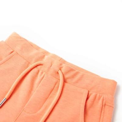 Kindershorts met trekkoord 140 neonoranje - thumbnail