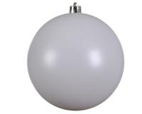 5 stuks! Kerstbal plastic mat 140mm winterwit KSD - Ksd - thumbnail