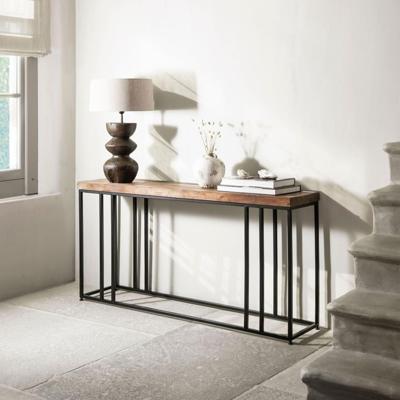 DTP Home Sidetable 'Timber' Hout en staal, 120cm DTP Home Sidetable 'Timber' Hout en staal, 120cm