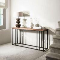 DTP Home Sidetable 'Timber' Hout en staal, 120cm - thumbnail