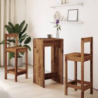 Bartafel 51x50x103,5 cm bewerkt hout oud houtkleurig - thumbnail