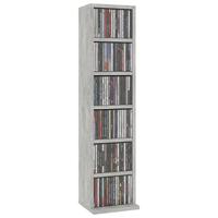 Cd-kast 21x20x88 cm bewerkt hout betongrijs - thumbnail