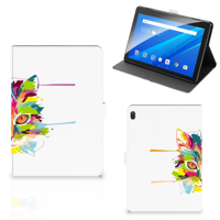 Lenovo Tab E10 Hippe Tablet Hoes Cat Color - thumbnail