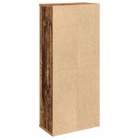 Badkamerkast met rolhouder 39x22x90 cm oud houtkleurig - thumbnail