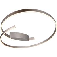 LED Plafondlamp - Cinque Cinardi - 1 Lichtpunt van 48 Watt - Dimbaar - Aanpasbare Lichtkleur - Mat Nikkel - Metaal - thumbnail