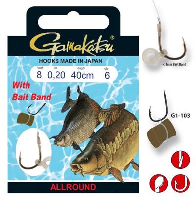 Gamakatsu Bks-G1-103 40Cm With Bait Band 12-016 mm, 6 st