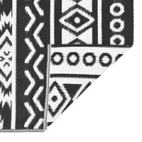 VidaXL Buitenkleed arakil 160x230 cm polypropeen zwart - thumbnail