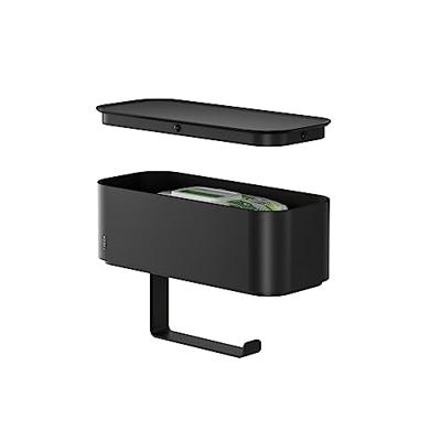 Tiger 2-Store Toiletrolhouder met opbergbakje Zwart 800378