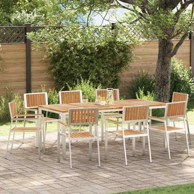 Tuinstoel 8 pcs Bruin 56 x 54.5 x 87cm Massief teakhout