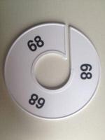 Maatring 11 cm wit/zwart 68 - thumbnail