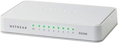 NETGEAR GS208 Unmanaged Gigabit Ethernet (10/100/1000) Wit