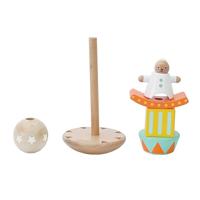 Classic World world houten stapel en balansspel clown, 6dlg. - thumbnail