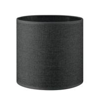Lampenkap cilinder | rond | canvas | stoffen lampenkap | cilinderkap | Ø16cm H15cm | zwart | antraciet - thumbnail
