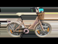 Bikefun Kinderfiets girly 18 inch - met mandje en remnaaf - roze - thumbnail