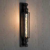 Wandlamp industrieel zwart &apos;Alex&apos; buislamp 50cm - thumbnail