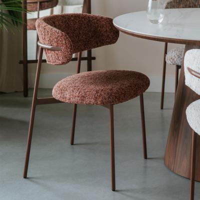 ZILT Eetkamerstoel 'Shakila' Geweven stof, kleur Terra