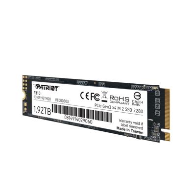 Patriot p310p192tm28p310 p310 ssd, 1920 gb, m.2 2280, retail, 2100/ 1800 mb/s, 280k/ 250k iops