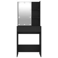 Kaptafel met LED-verlichting 60x40x140 cm zwart - thumbnail