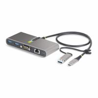 StarTech.com 2-Port USB-C Hub met Ethernet en RS232 Serial, Geïntegreerde USB-C naar USB-A Dongle, 100W PD, 2x USB-A 5Gbps - thumbnail