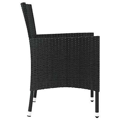 Tuinstoelen met kussens 4 st zwart poly rattan (alleen VK/IE/FI/NO) Tuinstoelen met kussens 4 st zwart poly rattan (alleen VK/IE/FI/NO)