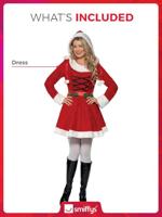 Kerstvrouw jurkje - thumbnail
