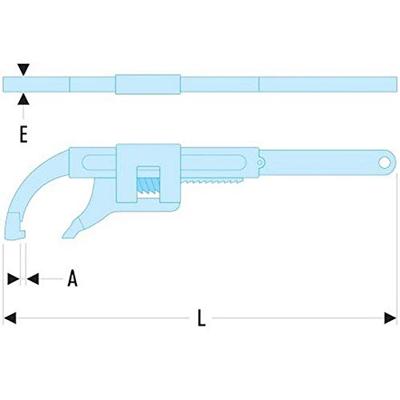 Facom 116 haaksleutels met schuifbekken 35-200mm - 116.200