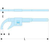 Facom 116 haaksleutels met schuifbekken 35-200mm - 116.200 - thumbnail