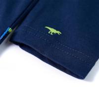 Kindershirt dinosaurusprint 116 marineblauw - thumbnail