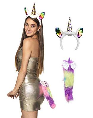 Eenhoorn Tiara En Staart Set - thumbnail