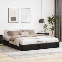 Bedframe zonder matras 180x200 cm kunstleer zwart - thumbnail