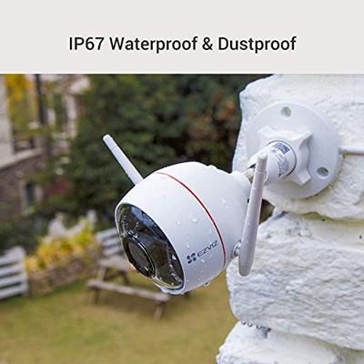 EZVIZ Buiten WiFi Bewakingscamera met AI menselijke detectie, 30m kleuren nachtzicht met alarmsirene, IP67 waterdicht, twee-weg audio, C3W Pro 4MP