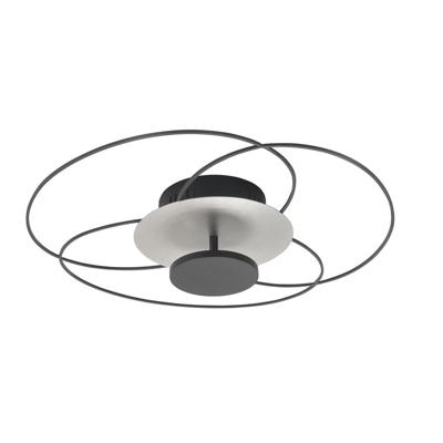 Highlight PlafondlampFiore zwart met nikkel - P6417.30