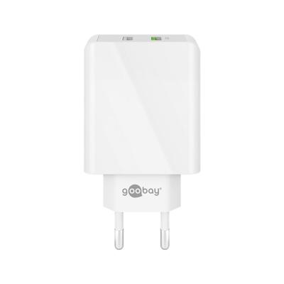USB-A-adapter - USB-A-lader - 2 poorts - Quick charge 3.0 - 3000mA - 28 Watt - Wit