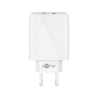 USB-A-adapter - USB-A-lader - 2 poorts - Quick charge 3.0 - 3000mA - 28 Watt - Wit - thumbnail