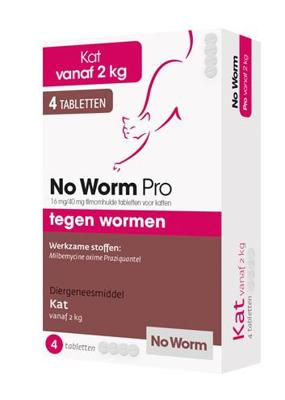 No Worm Pro Kat 4 tabletten