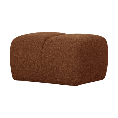Woood Mojo poef bouclé Roestbruin Melange