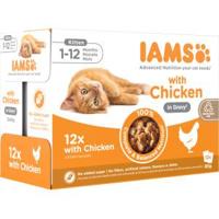 Iams Delights Kitten met kip in gravy natvoer kat (12x85g) 12 x 85 g - thumbnail