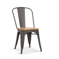 Stoel Ezra Donkergrijs - Set van 4 - thumbnail