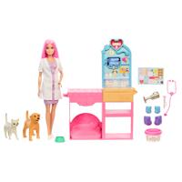Barbie snelgips dierenkliniek pop met accessoires - thumbnail
