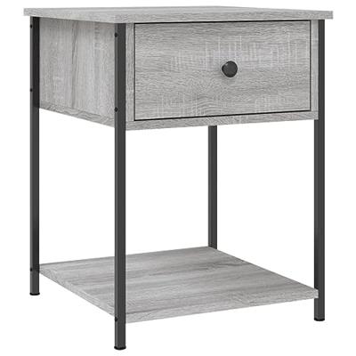 Nachtkastjes 2 st 44x45x58 cm bewerkt hout grijs sonoma eiken