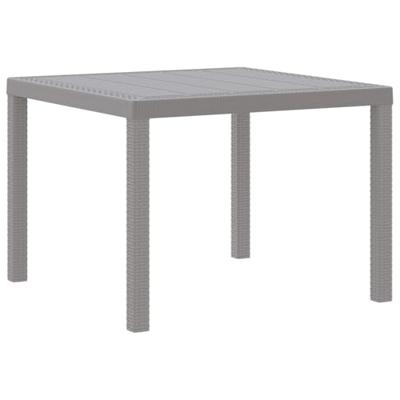 Tuin Eetset 3 pcs Lichtgrijs 100 x 100 x 73 cm Polypropyleen - thumbnail