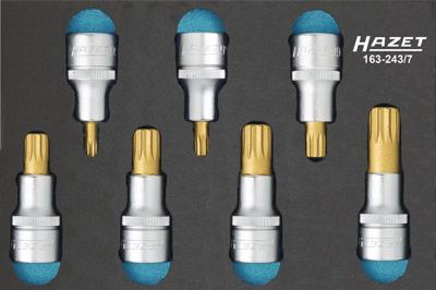 Hazet 163-243/7 Dopsleutel-bitinzetset 1/2 (12.5 mm) 7-delig